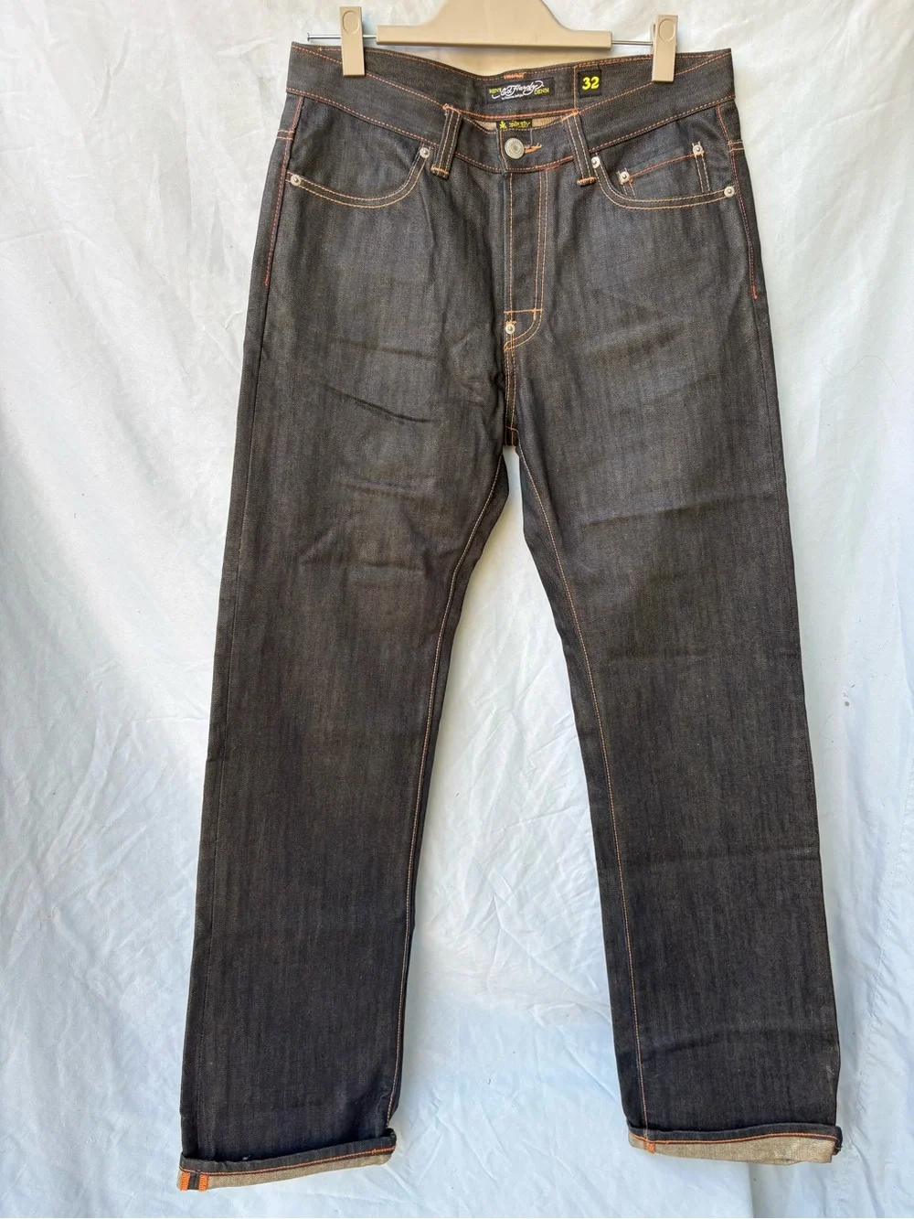 Ed Hardy Love kills Slowly Dark Wash Relaxed Jeans